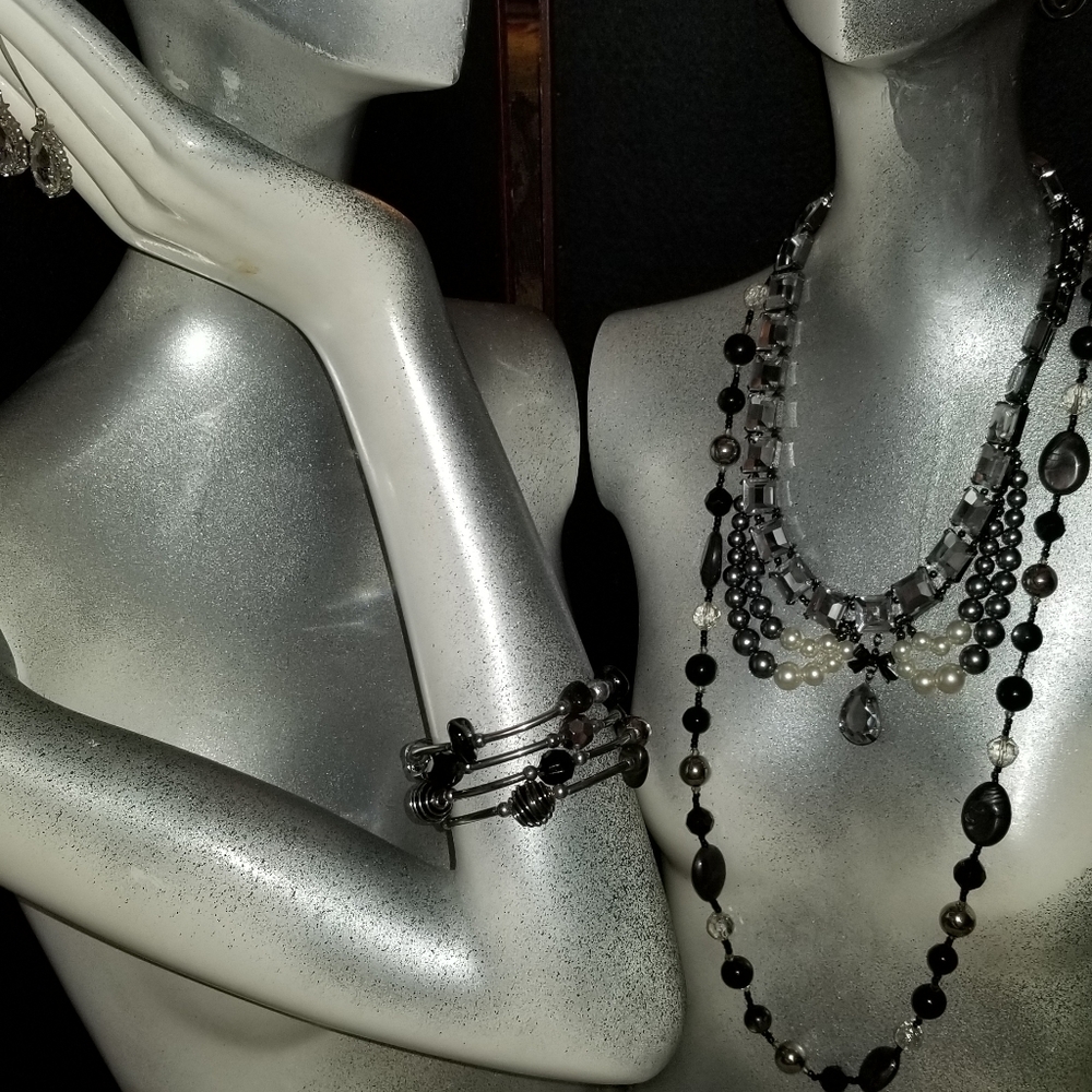 Necklace Set Lot Boho Earrings Bracelet